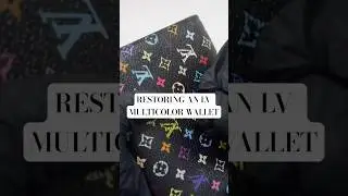 LV multicolor wallet restoration ✨🎨 #kayaleathers #luxuryrepair #louisvuitton