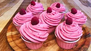 Raspberry Cupcakes 🧁 Cupcakes &agrave; la Framboise #viral #cake #viralvideo