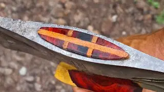 Axe Hanging - How To Make a Beautiful 2 Cross Wedge | Woodworking