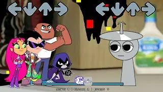 [SWAP] FNF Sprunki All Phases VS Teen Titans Go Sings Sliced (Incredibox Sprunki/FNF Mod)