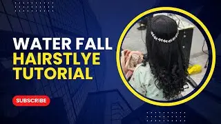 Waterfall Braid with Soft Curls | Elegant Hairstyle Tutorial Step by Step | Salon Look