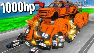 Trolling Cops with 1000hp Spike Car in GTA 5