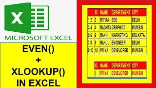 Even+ XLOOKUP Formula in excel | #exceltutorial | #excelfansonly
