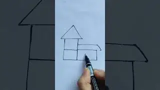 House drawing with Letter H #art#drawing#easydrawing