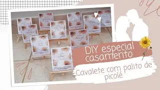 DIY MINI CAVALETE / Com palito de picolé + Polaroid Girassol