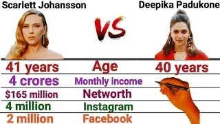 Scarlett Johansson Vs Deepika Padukone comparison video #scarlettjohansson #deepikapadukone #scarlet