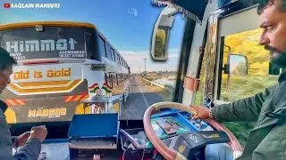 Gujarat Bus Chasing 🔥 Pressure Horn Sound 🔊🗯️Jay khodiyal Vs Himmat Bus❕
