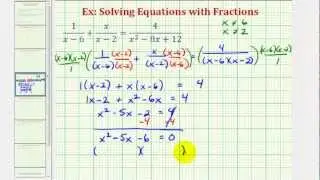 Ex 1:  Solve a Rational Equation (Alternative Method)