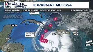 Hurricane Melissa tracking closer to landfall (11 AM Update 10/26/25)