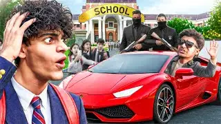 SUPER CAR IN SCHOOL FAREWELL 🤯 Surprising My Brother 
