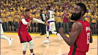 Геймплей NBA 2K20 &mdash; &laquo;Лос-Анджелес Лейкерс&raquo; против &laquo;Хьюстон Рокетс&raquo; (матч плей-офф) &mdash; NBA 2K20 PS4