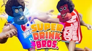🍵Funny fighting game🎮 Super Drink Bros. - Let's play with Bob