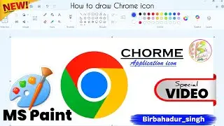#MS_Paint | How to draw a Chrome in Ms Paint | #CHROME_ICON | #BAHADUR_STUDYWORLD | #birbsingh  