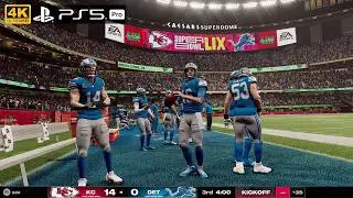 (PS5 Pro) Madden NFL 25 Gameplay 4K | Kansas City Chiefs vs Detroit Lions