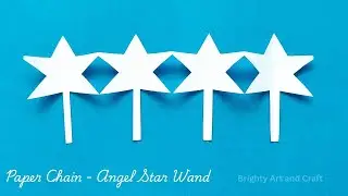 How to make an Angel Star Wand | Fairy Star Wand | DIY Paper Chain Angel Wand | Paper Cutting Design