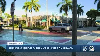 How will Delray Beach fund its alternatives to a Pride intersection?