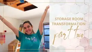 STORAGE ROOM TRANSFORMATION | PART 2: Ordering the floors and installing the light fixture!