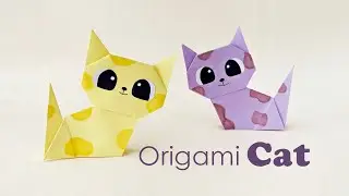 How to Make a Paper Cat | Easy Origami Cat | Origami Cat Tutorial | Paper Cat Step by Step