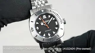 Nivada Grenchen Depthmaster Pac-man White 14102A04 (Pre-owned)