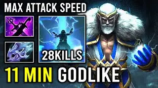 WTF 11Min Godlike Moon Shard Right Click Unlimited Electro Max Attack Speed Zeus Dota 2