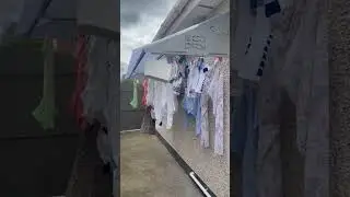 EcoDry Canopy Clothes Line - Solar Lights #ecofriendlyliving #lifehacks #sustainableliving #laundry