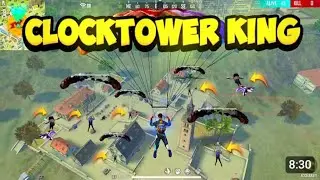 Free Fire Clock tower king in BR rank 💥💥😊