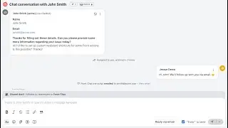 Transition chat conversations to email