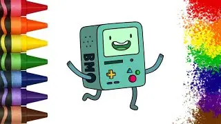 CARA MENGGAMBAR DAN MEWARNAI BMO ADVENTURE TIME (PART 2/2)