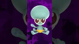Cute! I made Squidward as Baby Fan Character Art Build #art #spongebob #squidward #games #cartoon