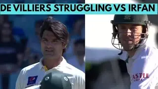 Ab De Villiers Struggling Vs Muhammad Irfan - Muhammad Irfan Spectacular Bowling.