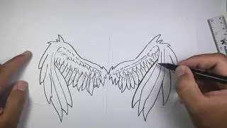 How to draw WINGS step by step in 5 minutes