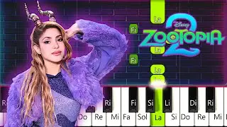 Shakira - Zoo (From Zootopia 2)  - Piano Tutorial F&aacute;cil / EASY