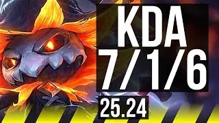VEIGAR & Braum vs YUNARA & Elise (ADC) | Good KDA: 7/1/6 | KR Challenger | 25.24