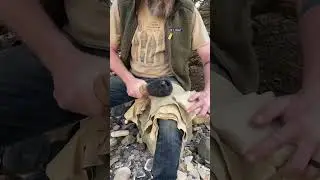 Fire hardened dogwood works better #novembersouth #primitive #flintknapping #primitiveskills