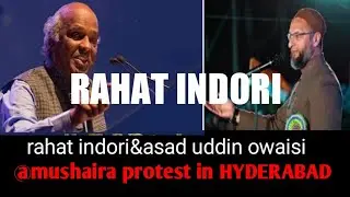 RAHAT INDORI & ASAD UDDIN OWAISI  @PROTEST MEETING AGAINST CAA, NRC&NPR  IN HYDERABAD