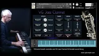 TEControl breath controller and Jazz Clarinet sample library. Woodwind, brass wav, nki, vst plugins