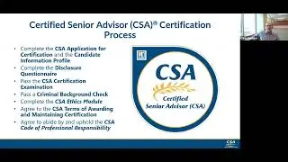 SOCIETY OF CERTIFIED SENIOR ADVISORS&reg; REVISITED