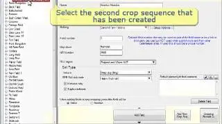 Creating a Second Crop Sequence