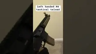 How to tactical reload an M4 left handed #airsoft #guns #reload #airsoftnation #airsoftvideo #gun