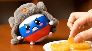 Countryballs Eating Their JUNK Food in Traditional Accessories 😡🍔 | Cute Angry Series Part 1