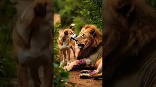 😢😞dog and lion life in jungle #arrahman #love #telugusongs #tollywood #actressroja #hrishikesh #gene