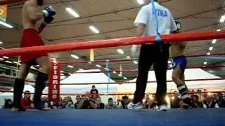 Kickboxing low kick contatto pieno cat. -86 kg Pierpaolo Forte finale 1/3