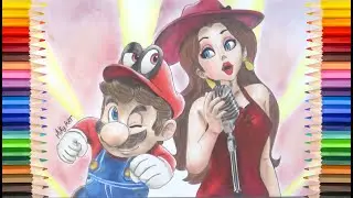 Drawing Mario and Pauline (Super Mario Odyssey Festival) | Miky Art