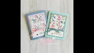 Easy card pattern using Flight & Airy paper with a  surprise inside!