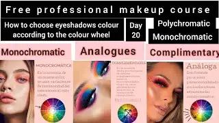 Free professional makeup course class 20 || Eyeshadow according to the colour wheel 