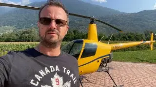 Helicopter flying over Northern Treviso
