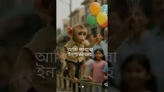 আমি পারবো ইনশাআল্লাহ #cute #videoবানর #views #youtube #cartoon #viral #monkey #baby