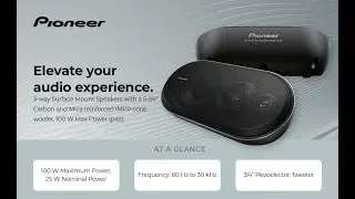 Pioneer TS-X210 3-Way Surface Mount Car Speakers &ndash; Classic 120W Upgrade for Crisp Audio