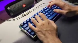 Voyager Lightyear Press Play + GMK Striker + afflion panda (L+F) Type test Mechanical Keyboard