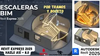 Modela Escaleras BIM en Revit 2025 | Tramos y Boceto | Revit Express
